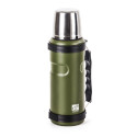 G21 drinking thermos, 1000 ml, khaki green with handle