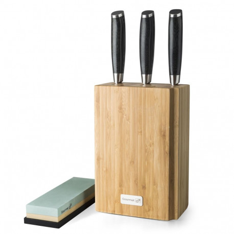 Knife set in a bamboo stand G21 Gourmet Damascus 6002217, 3 pcs