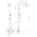 Black shower system Deante Arnika NAC N1QK