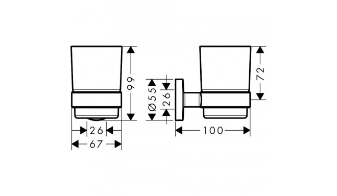 Hambaharjahoidja Hansgrohe Logis Universal 41718000