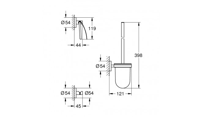 Aksessuaaride komplekt Grohe Essentials City 40407001