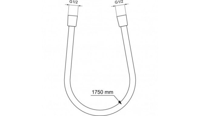 Voolik Ideal Standard 1750 mm matt must BE175XG