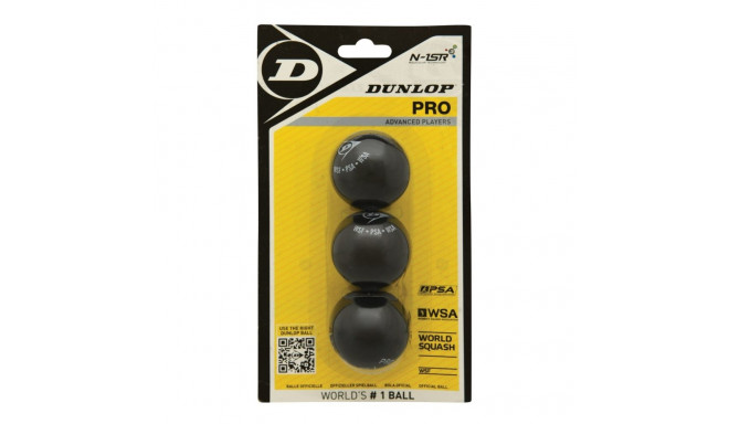 Squashi pall Dunlop PRO WSF/PSA ametlik, 3-blistrit