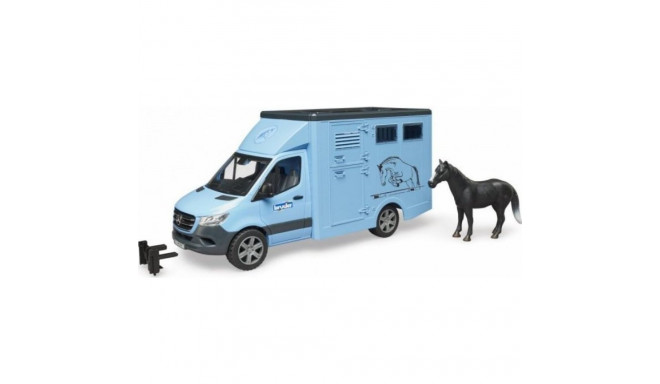 Bruder Mercedes Benz Sprinter horse transporter with horse figurine (02674)