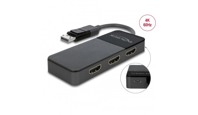 Delock DisplayPort 1.4 Splitter 1 x DisplayPort to 3 x HDMI MST