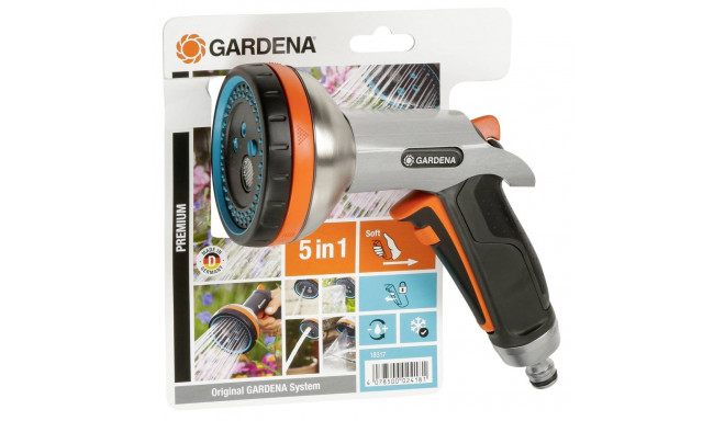 Gardena 18317-20 garden water spray gun nozzle Garden water spray lance Black, Grey, Orange, Stainle