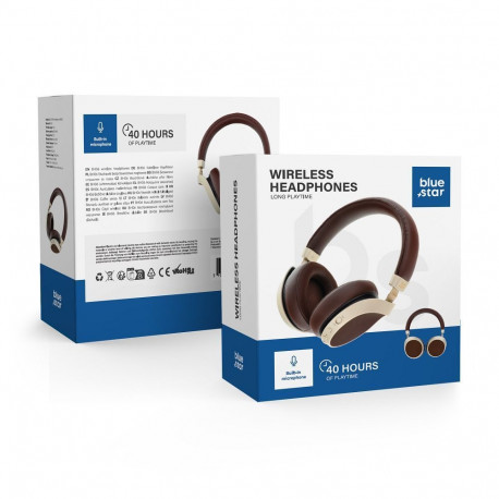 Wireless headphones Blue Star BH06 brown