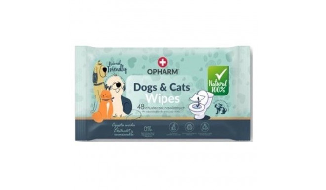 WET WIPES OPHARM FOR PETS 48PCS