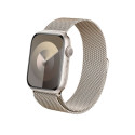 Crong Milano Steel – Pasek ze stali nierdzewnej do Apple Watch 38/40/41 mm (szampański)