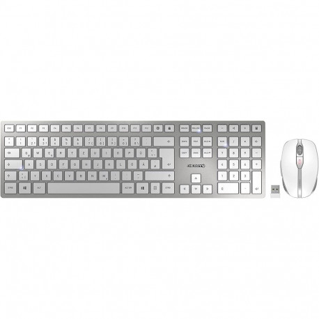 DW 9100 SLIM (weiß/silber, DE-Layout, Cherry SX-Scherentechnologie)
