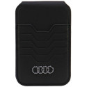 Audi Leather Wallet Card MagSafe magnetic with stand - black