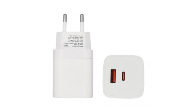Charger GaN USB Type-C, USB Type-A: 45W, PPS