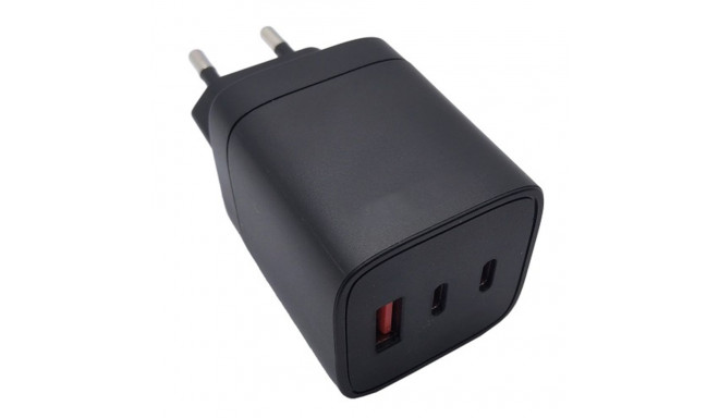 Charger GaN 2x USB Type-C, USB Type-A: 65W, PPS