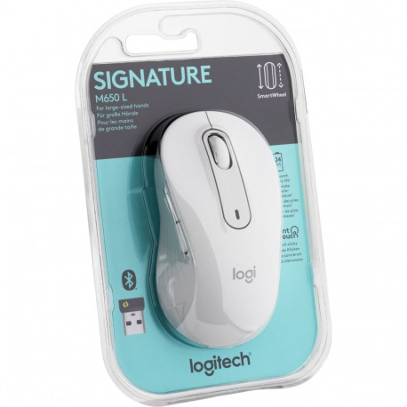 Logitech hiir M650L juhtmevaba, valge