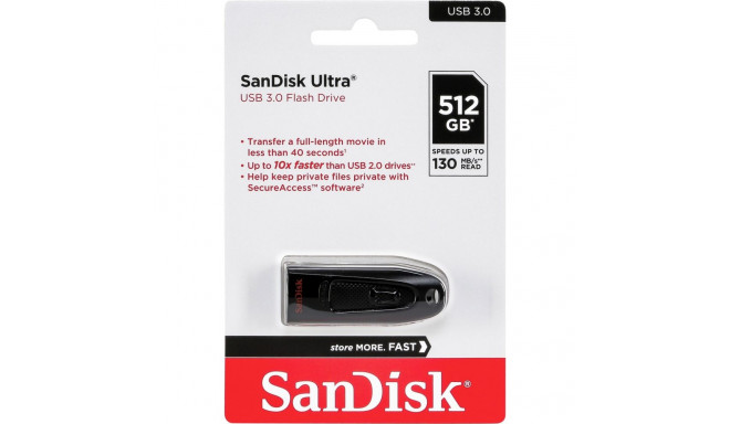 SanDisk 512GB Cruzer Ultra USB 3.0 130 MB/s
