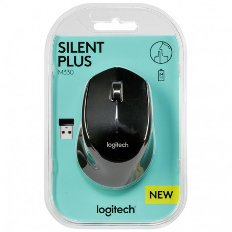 Logitech hiir M330 Silent Plus juhtmevaba, must