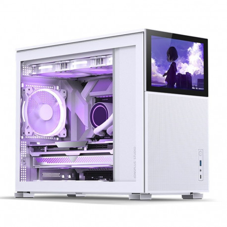 Jonsbo D31 MESH Screen Micro-ATX korpus, karastatud klaas – valge