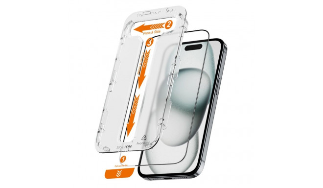 Tempered glass iPhone 15 (2 pieces) EasyShiel