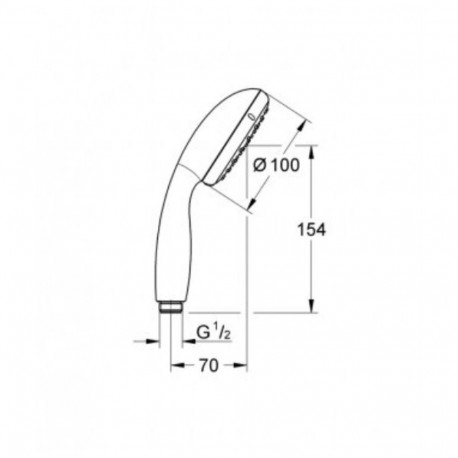 Hand shower Grohe VITALIO START 100 279462430, black matte