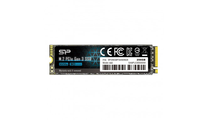 Silicon Power P34A60 256GB M.2 2280 PCI-E x4 Gen3 NVMe SSD (SP256GBP34A60M28)