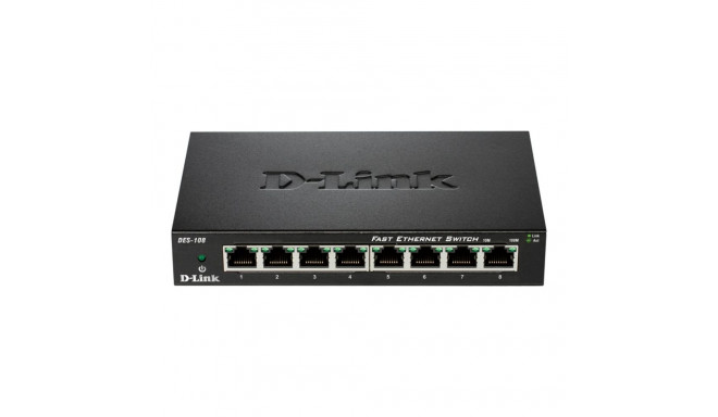 D-Link Ethernet switch DES-108/E haldamata lauaarvuti 10/100 Mbps (RJ-45) 8 porti 60 kuud