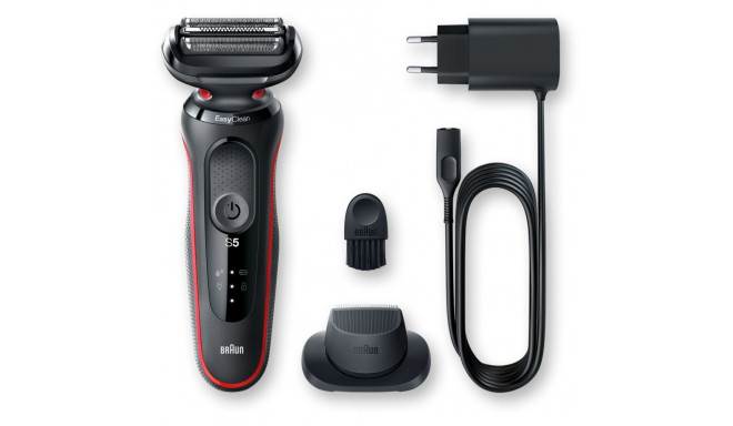 Braun | Shaver | 51-R1200s | Operating time (max) 50 min | Wet & Dry | Black/Red