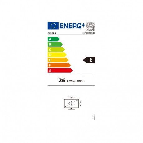 Philips | LED HD TV | 32PHS5507/12 | 32" (80 cm) | HD LED | Must