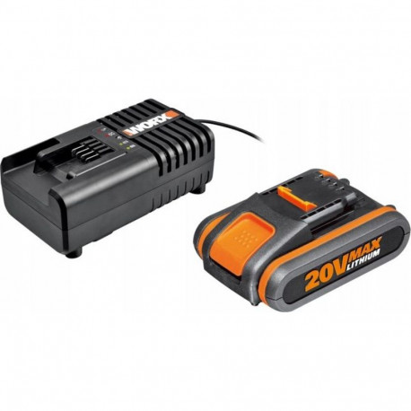 Worx 20V 2.0Ah aku + 2a laadija (WA3601)