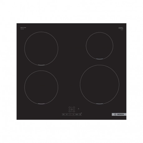 Bosch | Hob | PUE611BB5E | Induction | Number of burners/cooking zones 4 | Touch | Timer | Black