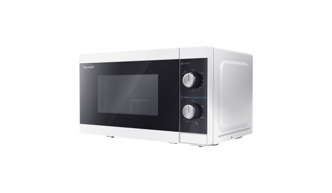 Sharp | Microwave Oven with Grill | YC-MG01E-W | Free standing | 800 W | Grill | White
