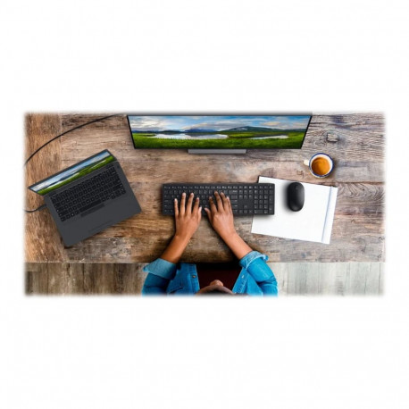 Dell klaviatuuri ja hiire komplekt KM5221W Pro juhtmevaba US patareid kaasas, must