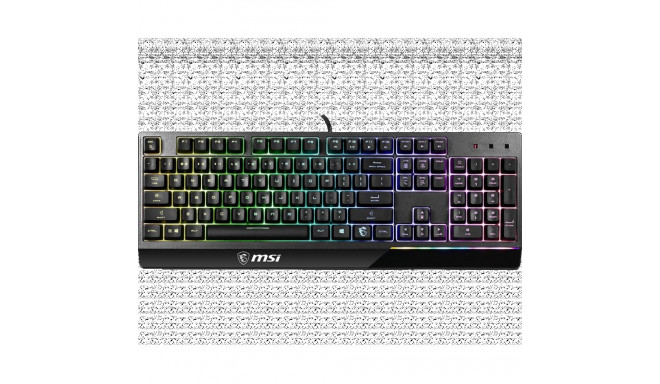 MSI Vigor GK30 juhtmega must mänguklaviatuur US paigutusega RGB LED-valgustusega