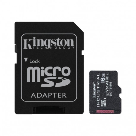 Kingston 16GB microSDHC Industrial C10  A1 pSLC Card + SD Adapter