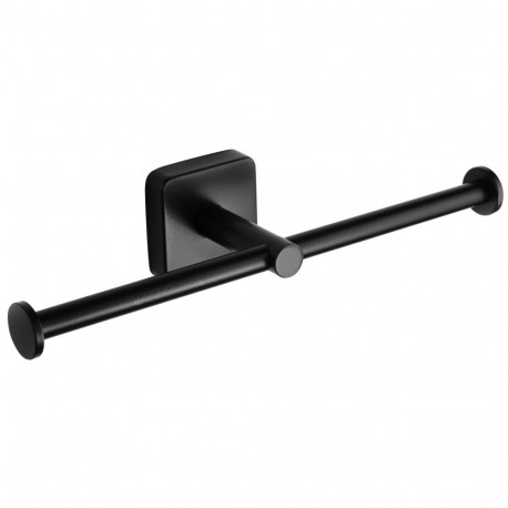 Double toilet paper holder Kapitan QUATTRO 44 22 55, black matte