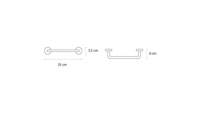 Auxiliary bath handle Kapitan NETS 96 83, chrome