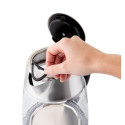 Eta ETA915390000 electric kettle 1.5 L 2200 W Black, Stainless steel, Transparent