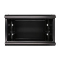 Extralink Rackmount cabinet 6U 600x450 Black wall mounted