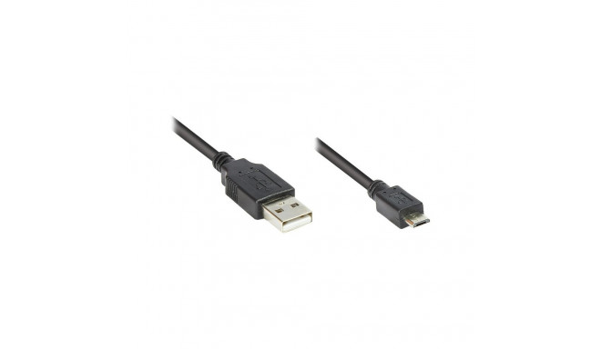 "GoodConnections USB 2.0 A > Micro-B (ST-ST) 1,8m Adapterkabel Schwarz"