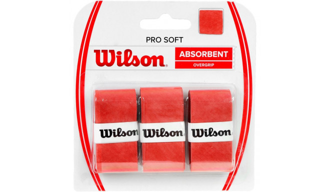 Owijka Wilson Pro Soft Absorbent Overgrip czerwona 3szt WRZ4040OR