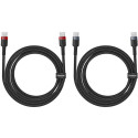 BASEUS cable Type C to Type C PD 5A 100W Cafule 2 pcs 1 m black red and black gray
