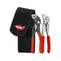 KNIPEX mini pliers set, in tool belt bag, pliers set (red/black, 2 pieces)