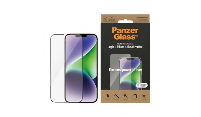 PanzerGlass Ultra-Wide Fit Antibacterial Tempered Glass for iPhone 14 Plus / 13 Pro Max