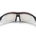 Rockbros 10001 polarizing cycling glasses - black and red
