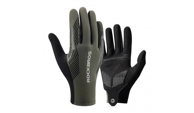 Rockbros 16110006003 shock-absorbing cycling gloves size L - green and black