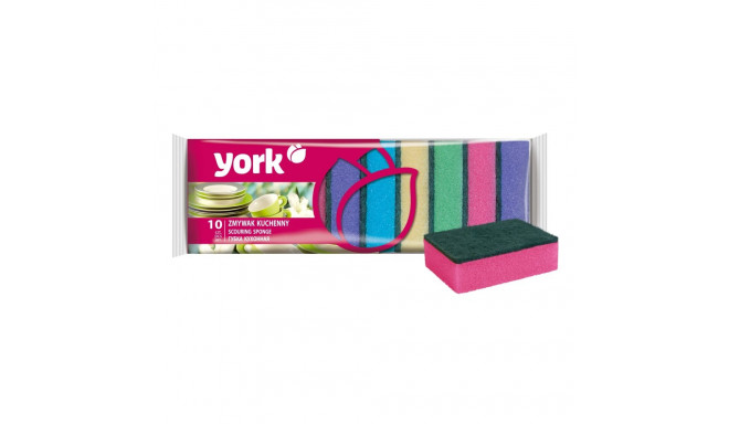 Scouring sponge/dishwashing sponge YORK 10 pcs in a pack