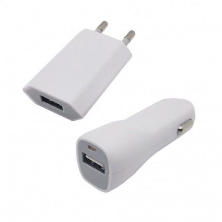 Charger for iPhone combo AC220V +DC12-24V, 1A