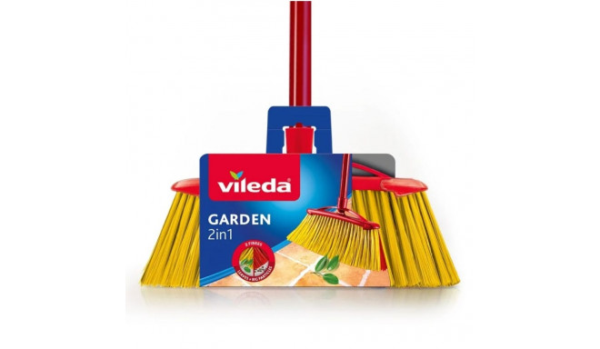 Broom VILEDA 2in1 Garden Outdoor (red/yellow)