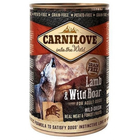 CARNILOVE Into the Wild lambaliha ja metssiga märg koeratoit 400 g