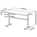 Sit stand manual desk Ergo-Office ER0401W