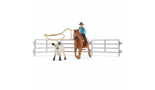 Playset Schleich Cowgirl Team Roping Fun